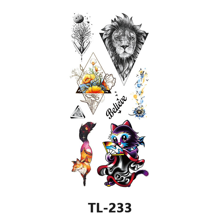 Free shipping Tattoo Factory Wholesale Fresh Tattoo Sticker Men's and Women's Flower Tattoo Stickers in Stock Direct Selling to Map Colorful Flowers