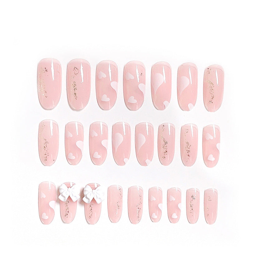 Fashion  nail Wear a Nail Stickers Nail Patch Fake Nails Detachable Bow Nail Tip Nail Sticker X18