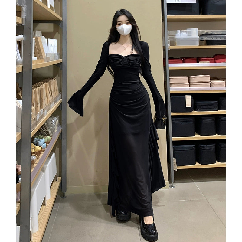 Fashion women's wear Unique Purple Dress Spring plus Size Slightly Oversized Girls Slimming Chic and Beautiful Dress Long Dress