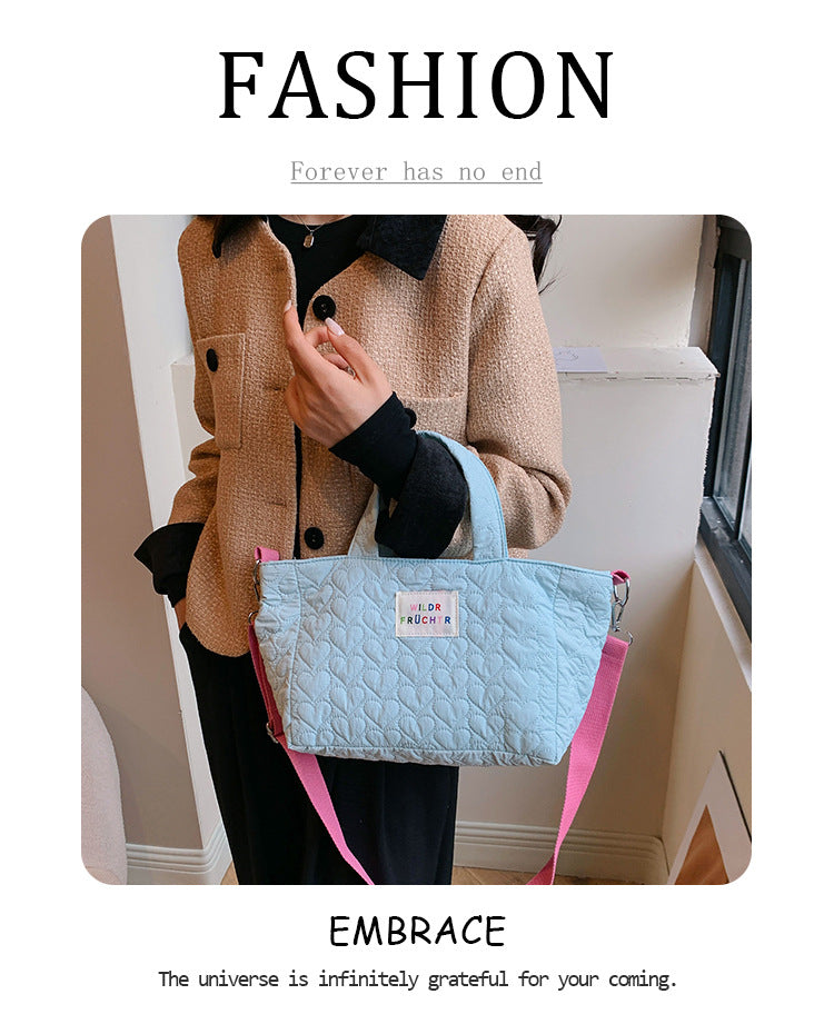 Dopamine Bag Free shipping Tattoo New dopamine color series handbag bag girls versatile large capacity shoulder bag messenger bag factory direct sales