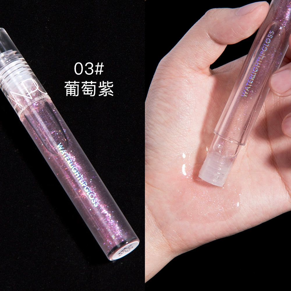 透明水光口红唇蜜珠光带闪镜面润泽唇釉嘟嘟玻璃唇保湿唇乳女学生平价