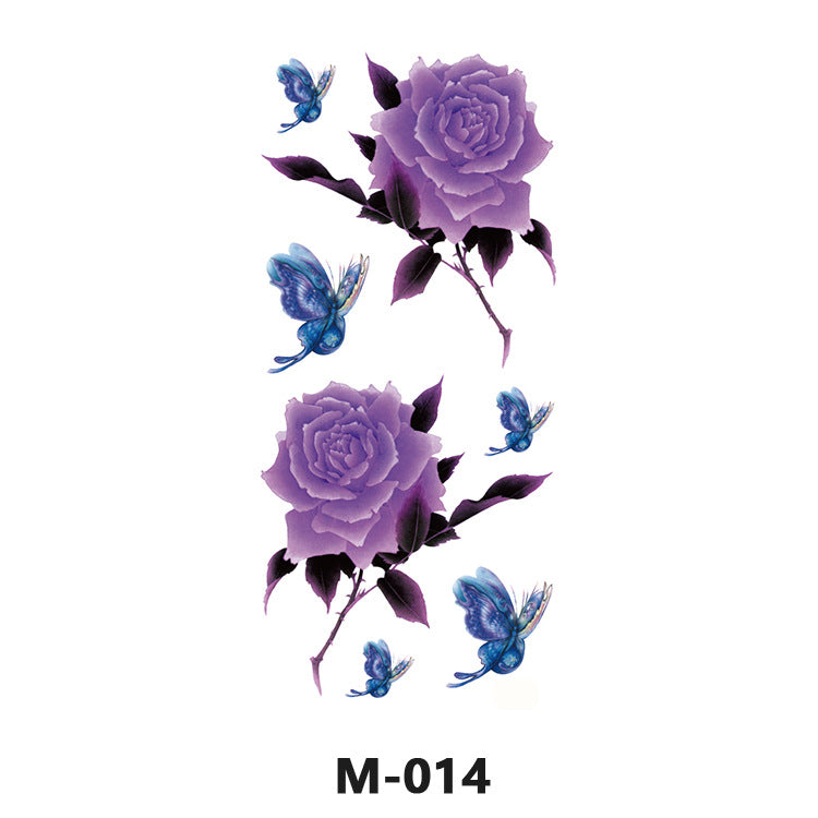 Free shipping Tattoo Factory Wholesale Tattoo Sticker Tattoo Men's and Women's Flower Butterfly Color Waterproof Tattoo Sticker Internet Celebrity Tattoo Sticker Paper