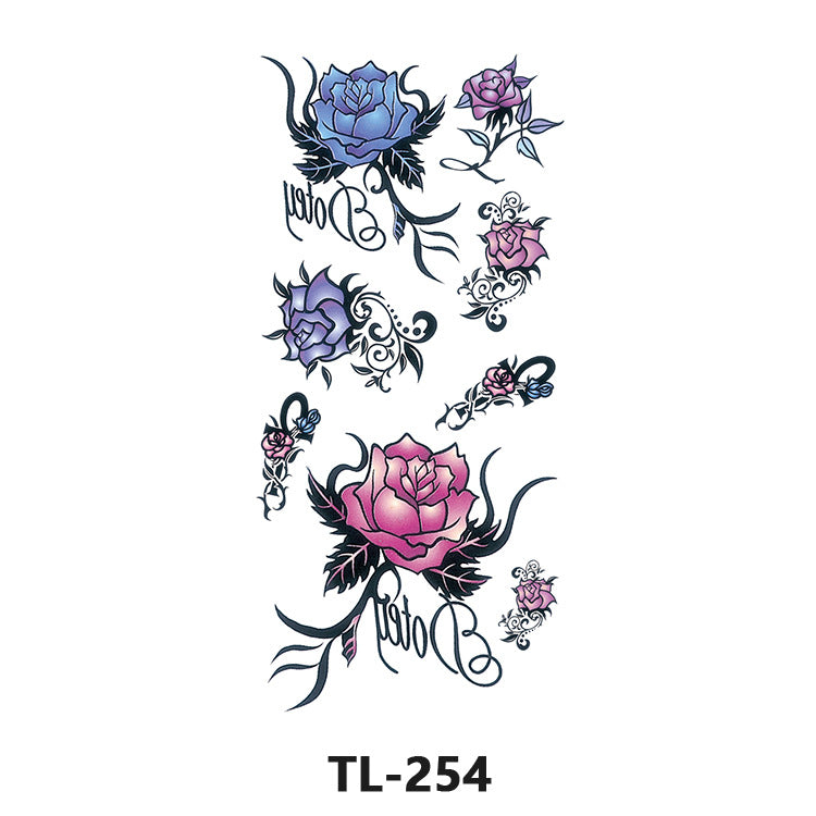 Free shipping Tattoo Waterproof Tattoo Sticker Fresh Flowers Stickers Sexy Plant Tattoo Small Picture Flower Tattoo Sticker in Stock Wholesale