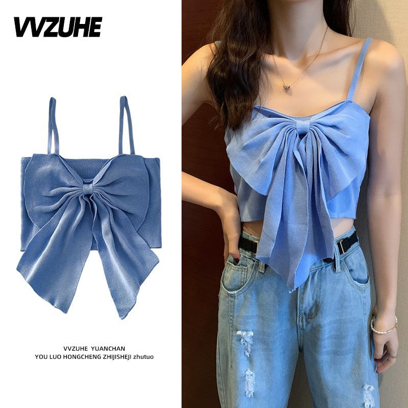 Dopamine tops Free shipping Tattoo Pink Dopamine Wear Seaside Small Suspender Female Sexy Neck Wear Vest Sweet Spicy Thai Top Spice Girl Summer