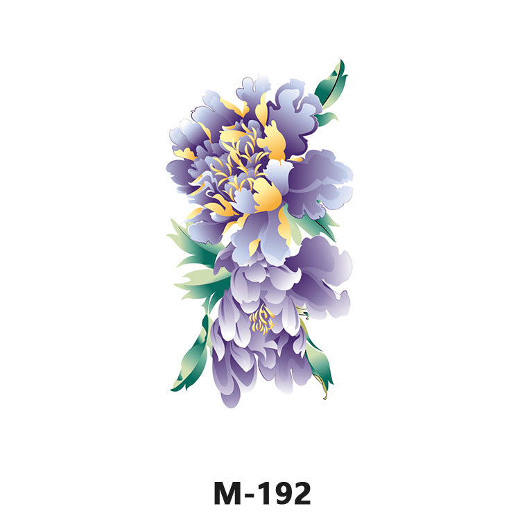Free shipping Tattoo Wholesale New Tattoo Sticker Long Lasting Waterproof Stickers English Alphabet Letters Flowering and Fruiting Color Arm Half Sleeve Simulation Tattoo Sticker
