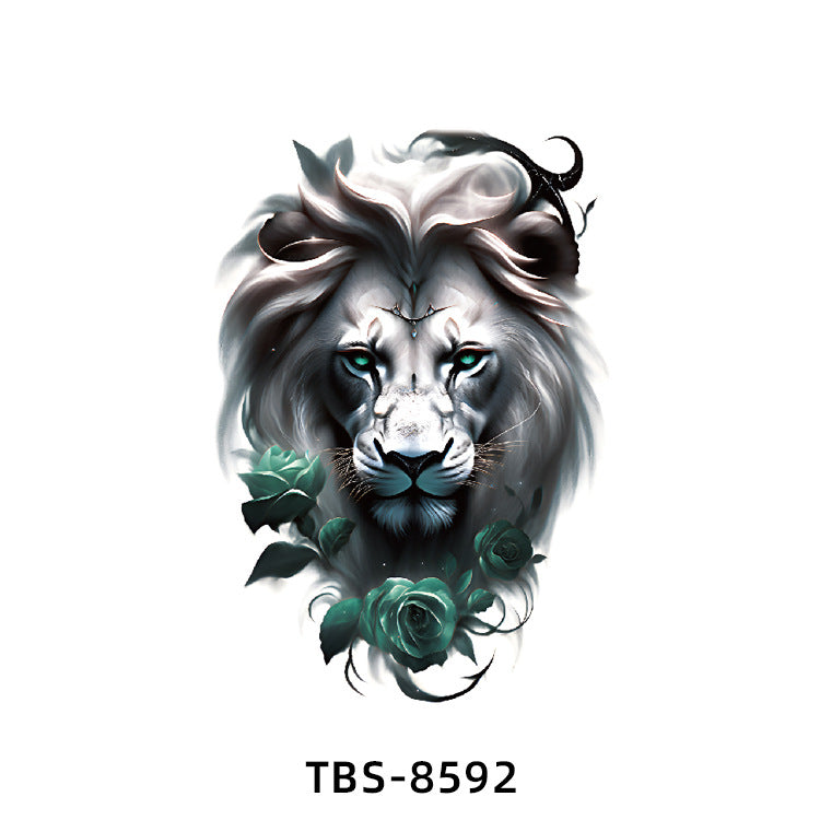 Free shipping Tattoo In Stock Wholesale Small Full Arm Tattoo Sticker Waterproof Sweatproof Animal Color Half Sleeve Arm Flower Tattoo Sticker Paper Tattoo