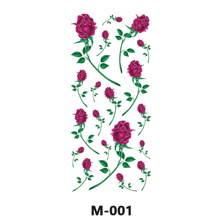Free shipping Tattoo Factory Wholesale Tattoo Sticker Tattoo Men's and Women's Flower Butterfly Color Waterproof Tattoo Sticker Internet Celebrity Tattoo Sticker Paper