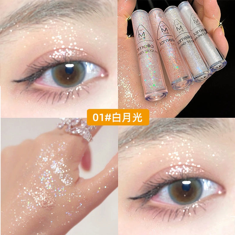 一滴泪液体眼影盘闪粉亮片卧蚕珠光偏光亮防水高光液