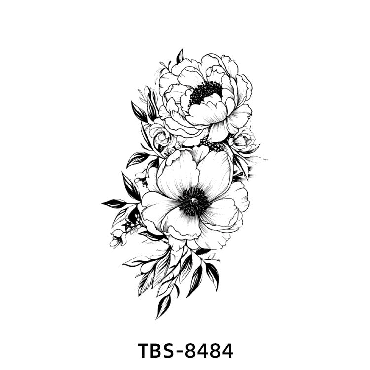 Free shipping Tattoo New Small Full Arm Tattoo Sticker Half Sleeve Tiger Lion Animal Arm Waterproof and Durable Cross-Border European and American Tattoo Sticker Paper