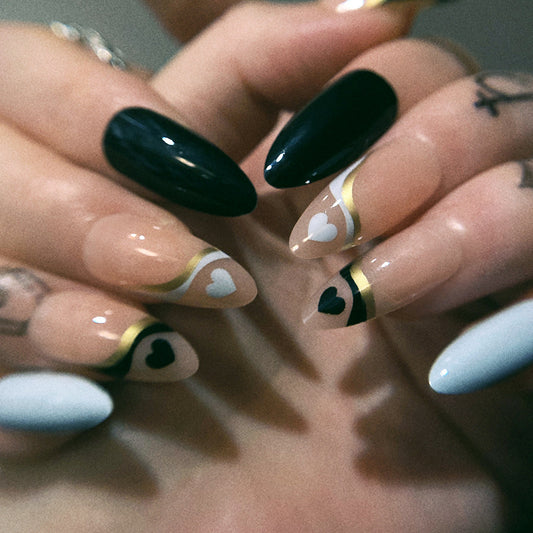Fashion  nail Foreign Trade Style Elegant White Wear a European and American Ins Style Nail Sticker Fake Nails Wholesale W9