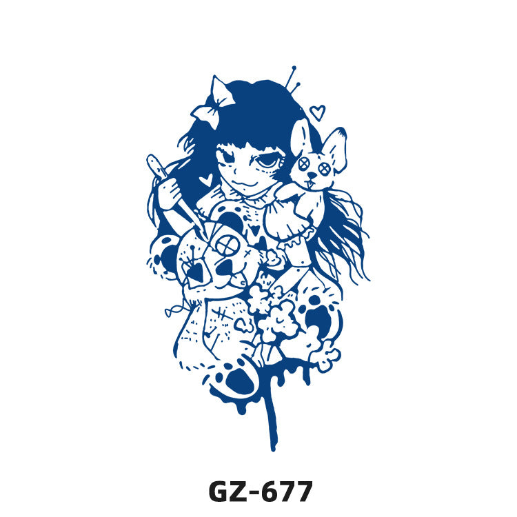 Free shipping Tattoo Herbal Juice Tattoo Sticker Semi-Permanent Fresh Plant Long-Lasting Simulation Stickers Tattoo Waterproof Non-Reflective Men and Women