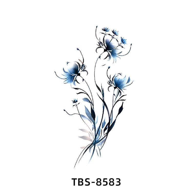 Free shipping Tattoo In Stock Wholesale Small Full Arm Tattoo Sticker Waterproof Sweatproof Animal Color Half Sleeve Arm Flower Tattoo Sticker Paper Tattoo