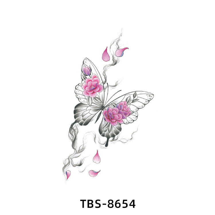 Free shipping Tattoo Small Full Arm Waterproof Sweatproof Tattoo Sticker Animal Color Half Sleeve Flower Arm Long-Lasting Cross-Border European and American Tattoo Sticker Paper Tattoo