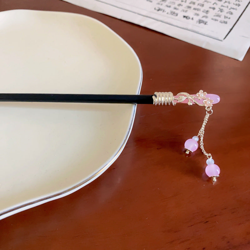 头饰发簪新中式花朵叶子兔子发簪古风小清新盘发发杈个性百搭汉服发饰批发
