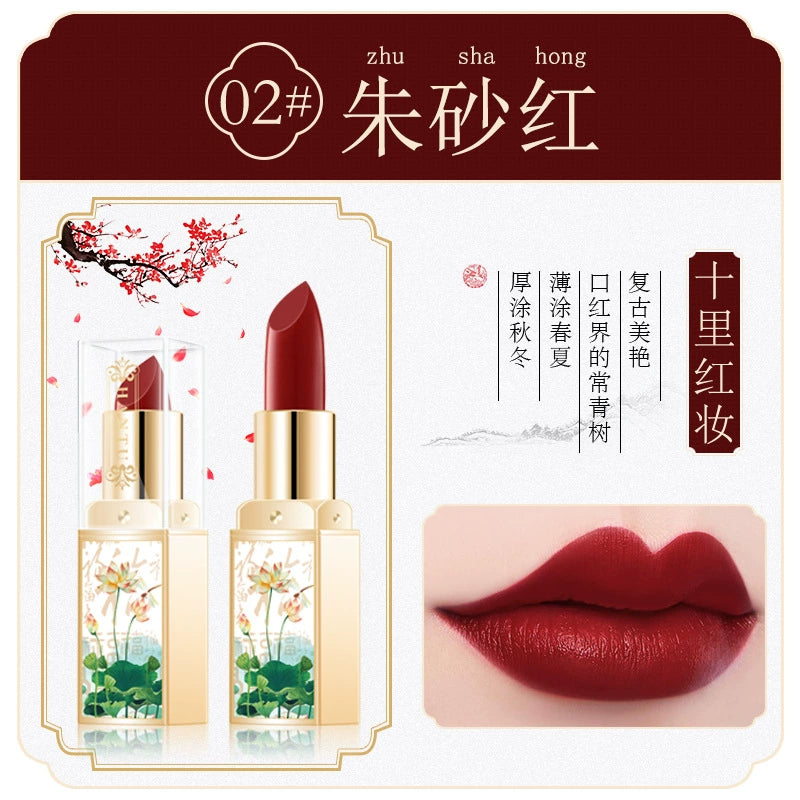 适合中老年人的口红自然中国风持久保湿防水持久不易脱色滋润复古