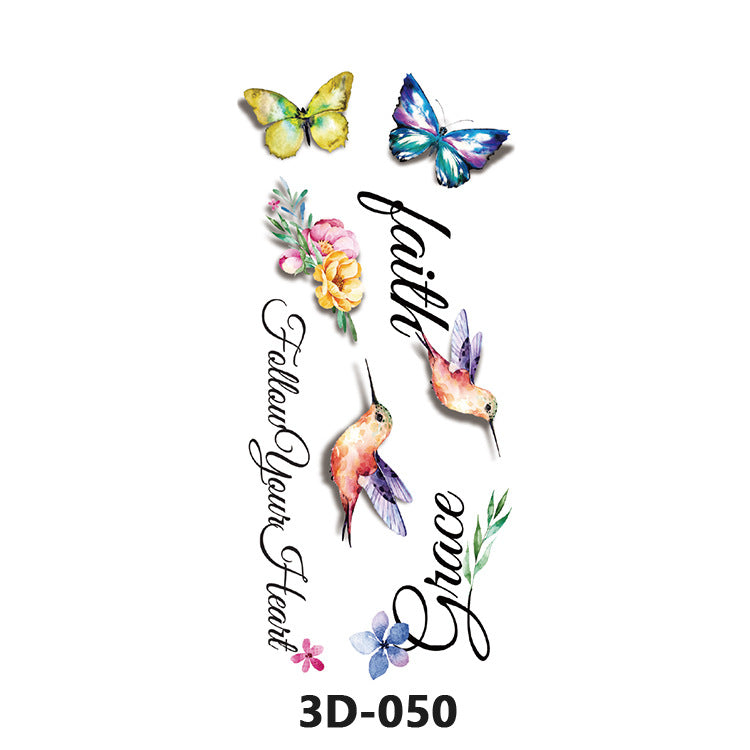 Free shipping Tattoo Wholesale Products in Stock New 3D Tattoo Sticker Temporary Waterproof Tattoo Sticker Stereo Color Printing Tattoo Butterfly Decal Tattoo Sticker