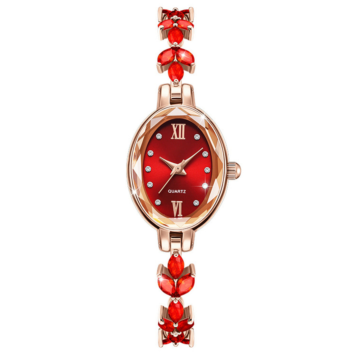 Fashion women's watchIn Stock Direct Supply Wheat Bracelet Watch Popular Violet Petals Light Luxury Jewelry Women's Watch Waterproof Women's Watch