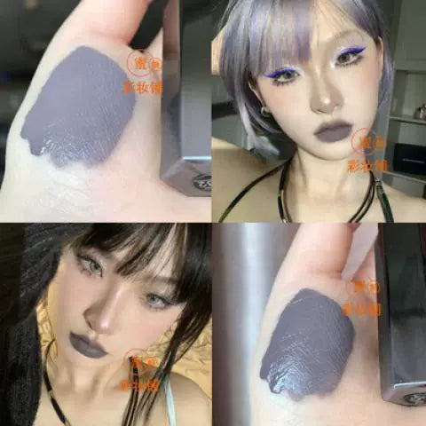 酒红色口红唇彩牛血红色唇釉不掉色不沾杯液体口红素颜哑光欧美高级感