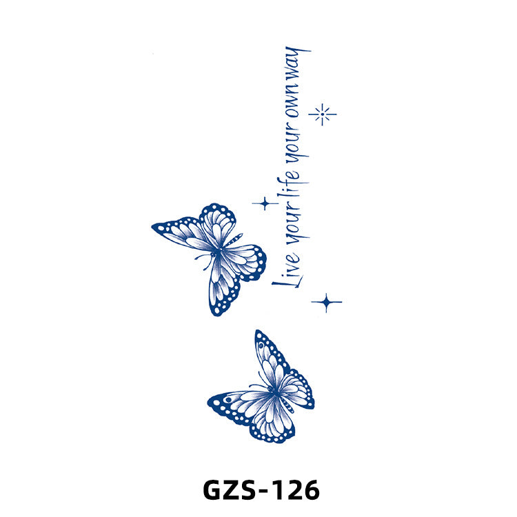 Free shipping Tattoo New Herbal Juice Tattoo Sticker Cute Flowers Fresh Flower Semi-Permanent Ins Tattoo Stickers Factory Wholesale