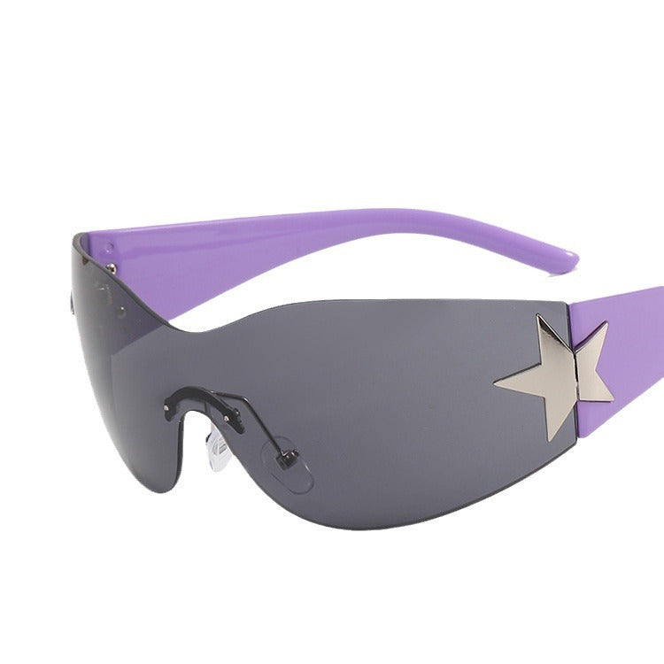 Women's fashion glasses 五角星Y2K飞行员凹造型墨镜2023新款ins太阳镜网红同款太阳眼镜女