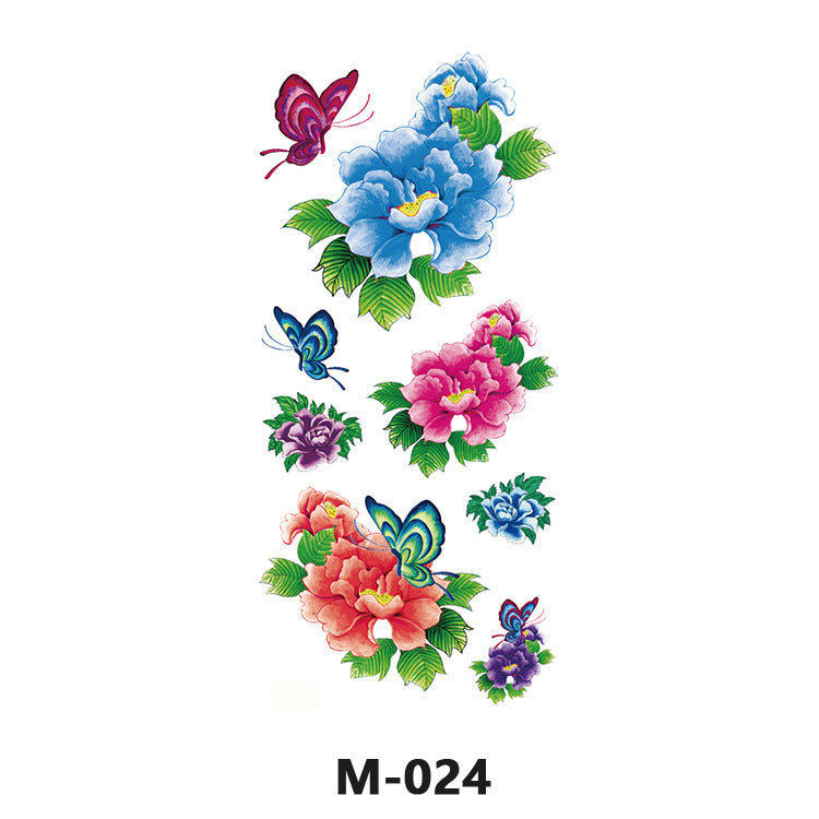 Free shipping Tattoo Factory Wholesale Tattoo Sticker Tattoo Men's and Women's Flower Butterfly Color Waterproof Tattoo Sticker Internet Celebrity Tattoo Sticker Paper