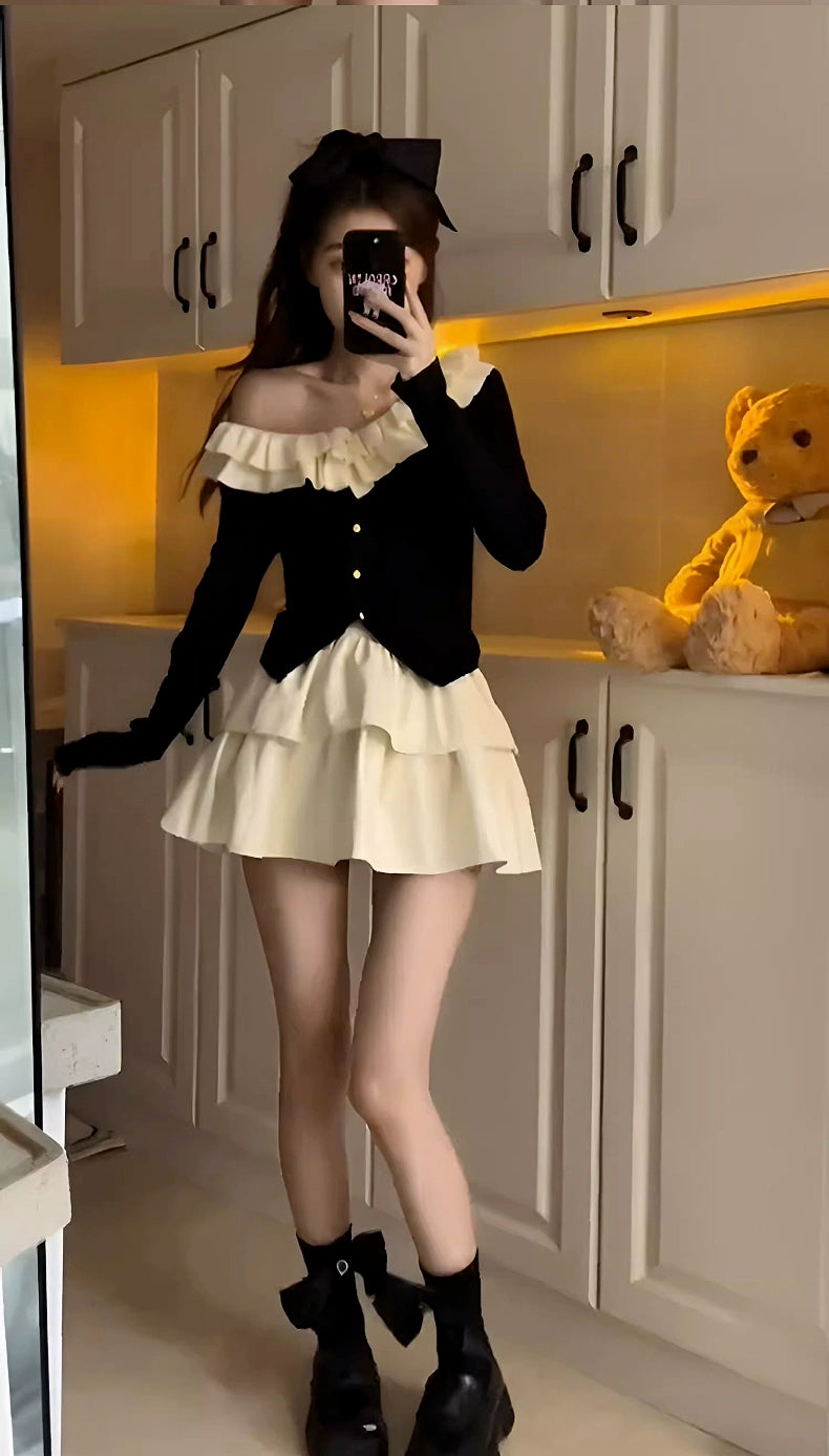 Fashion women's wear 2024 New High-Grade Classic Style Hepburn Style Dress Inner Wearing Women's Clothing Early Spring Petite Short Dress Suit