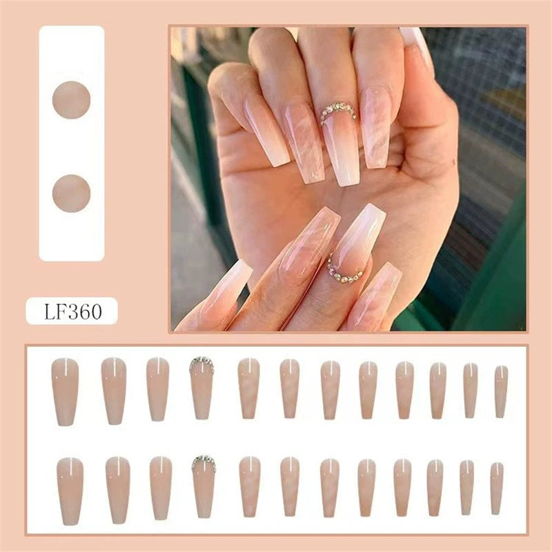 (Hand made nail) Nail pieces, wearing nail pieces, long cross-border nail products, fake nails, European and American wearing nail nails