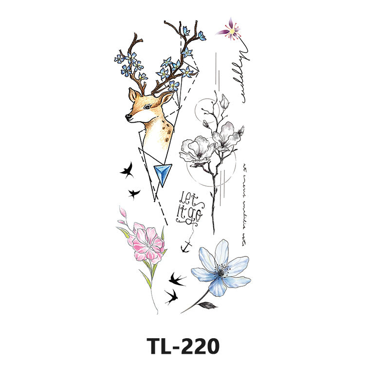 Free shipping Tattoo Factory Wholesale Fresh Tattoo Sticker Men's and Women's Flower Tattoo Stickers in Stock Direct Selling to Map Colorful Flowers