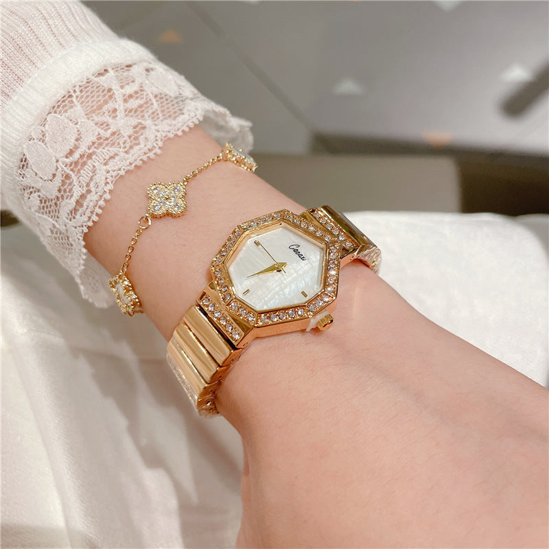 Fashion women's watchCacaxi Cross-Border New Ladies Watch Fashion Small Green Watch Foreign Trade Alloy Diamond Watch Wholesale A249