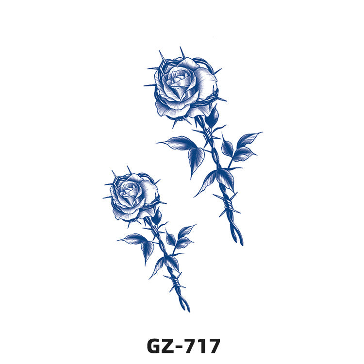 Free shipping Tattoo Herbal Tattoo Sticker Female Semi-Permanent Waterproof and Durable Grass and Wood Internet Celebrity Juice Non-Reflective Simulation Tattoo Sticker Male Advanced