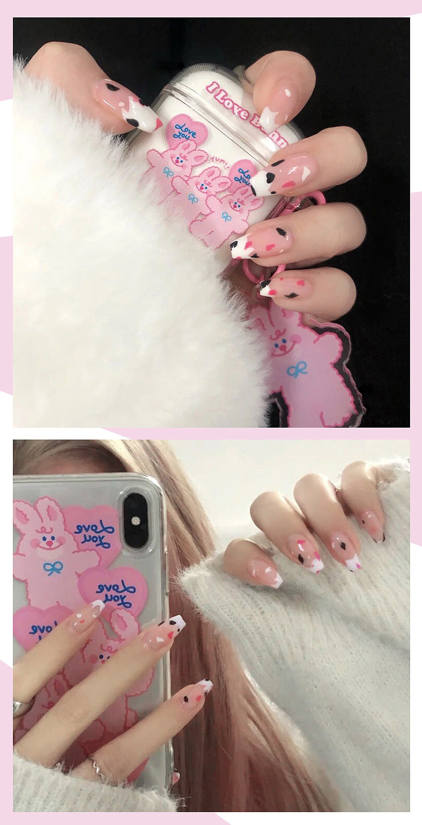 Fashion  nail Online Influencer Pop Fake Nail Patch Wear Armor Finished Product Nail Tip Nail Stickers Removable Nail Patch X11