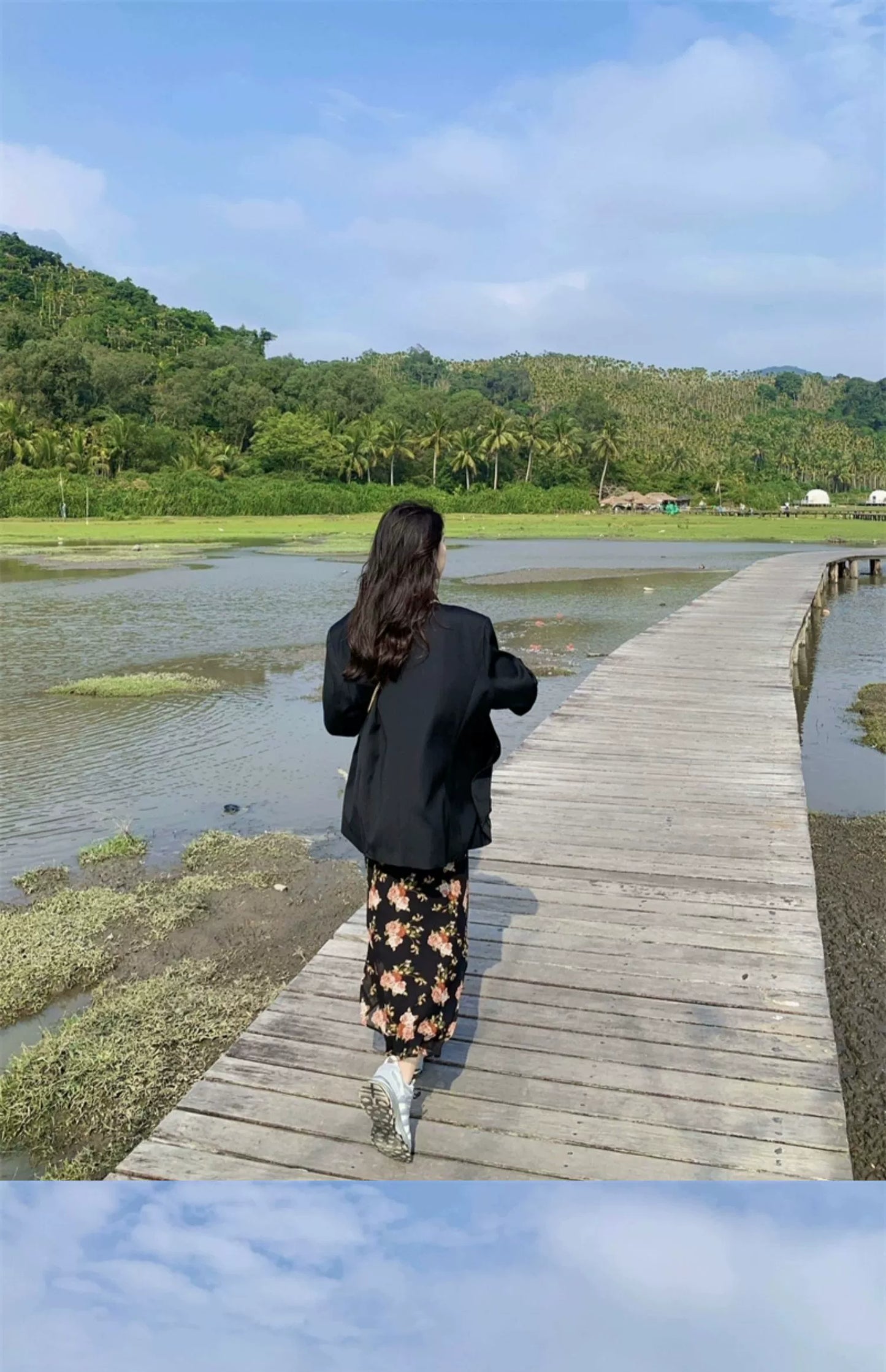 Fashion women's wear Tea Break French Floral Strap Dress Women's Summer Small Flounced Sleeve Tight Waist Fishtail Hip Skirt Seaside Holiday Beach Skirt