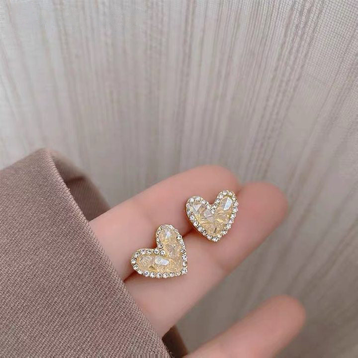 银针珍珠水晶几何耳环法式复古轻奢耳钉中古时尚宫廷风耳饰批发女