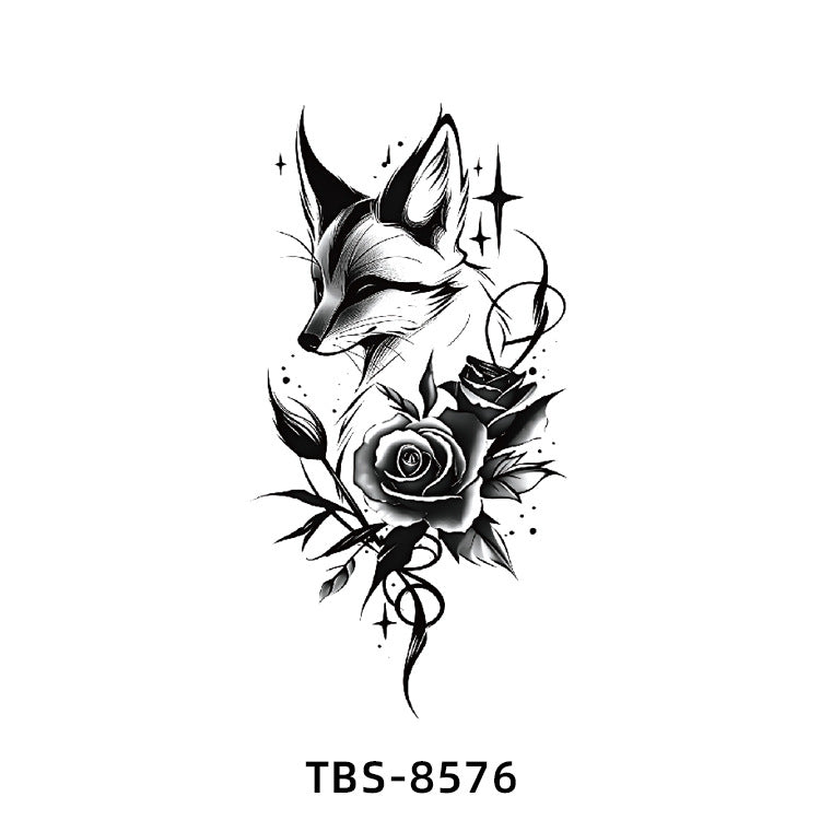 Free shipping Tattoo In Stock Wholesale Small Full Arm Tattoo Sticker Waterproof Sweatproof Animal Color Half Sleeve Arm Flower Tattoo Sticker Paper Tattoo