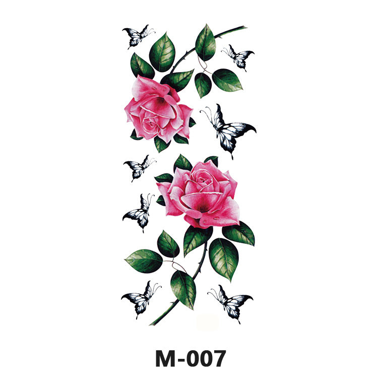 Free shipping Tattoo Factory Wholesale Tattoo Sticker Tattoo Men's and Women's Flower Butterfly Color Waterproof Tattoo Sticker Internet Celebrity Tattoo Sticker Paper