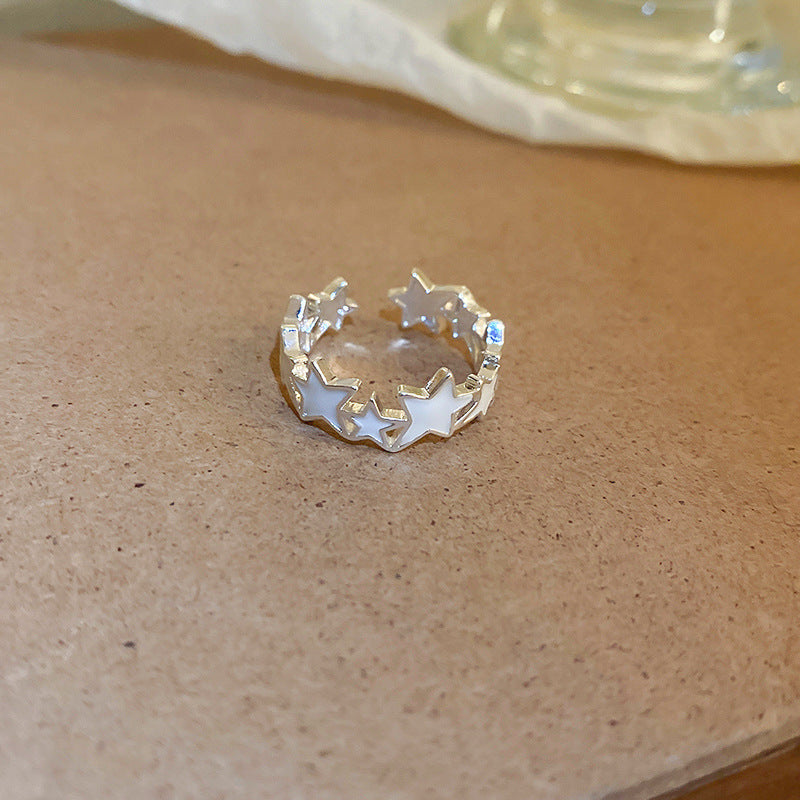 珐琅装饰戒指女小众设计感的独特指环轻奢精致高级感滴油手饰批发