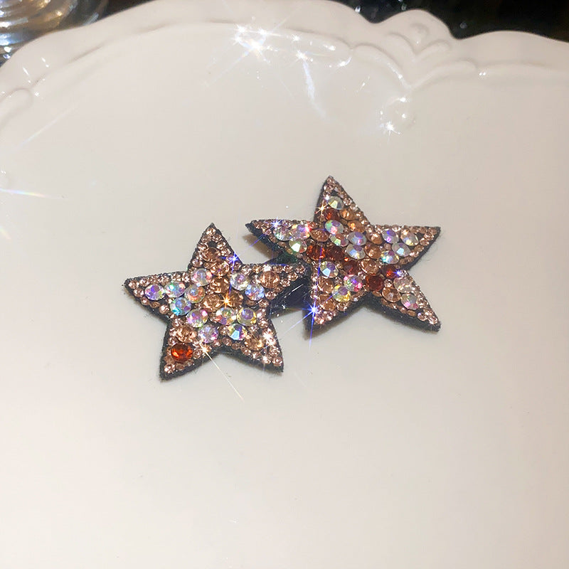 镶钻超闪星星y2k发夹ins高级感气质BB夹小众甜酷风百搭发饰批发女