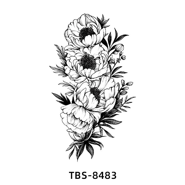 Free shipping Tattoo New Small Full Arm Tattoo Sticker Half Sleeve Tiger Lion Animal Arm Waterproof and Durable Cross-Border European and American Tattoo Sticker Paper