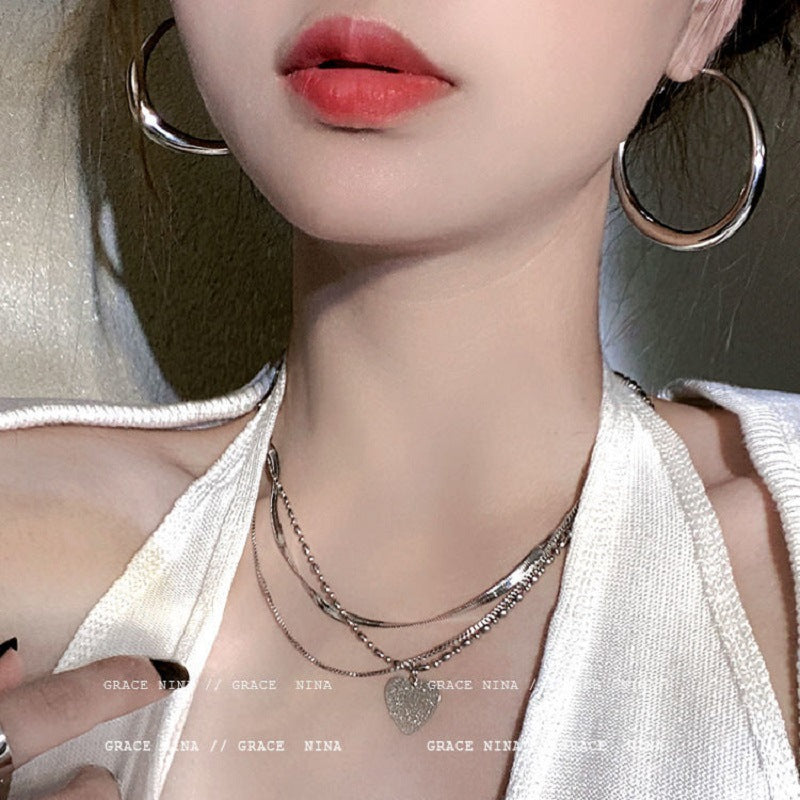 金属冷淡风大耳圈耳环欧美时尚不规则几何圆圈耳饰夸张个性耳钉女