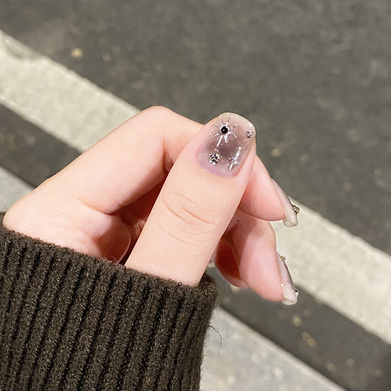 未来星芒穿戴甲科技感指甲贴片堆堆钻美甲片假指甲美甲贴片成品甲