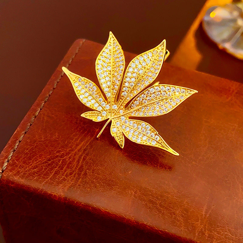 配饰胸针真金电镀锆石麦穗珍珠胸针法式时尚气质别针轻奢高级感配饰女批发
