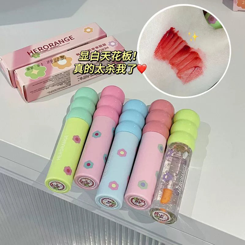 新色~多巴胺糖葫芦口红唇釉水光滋润唇彩嘟嘟镜面唇蜜韩系colorg套装