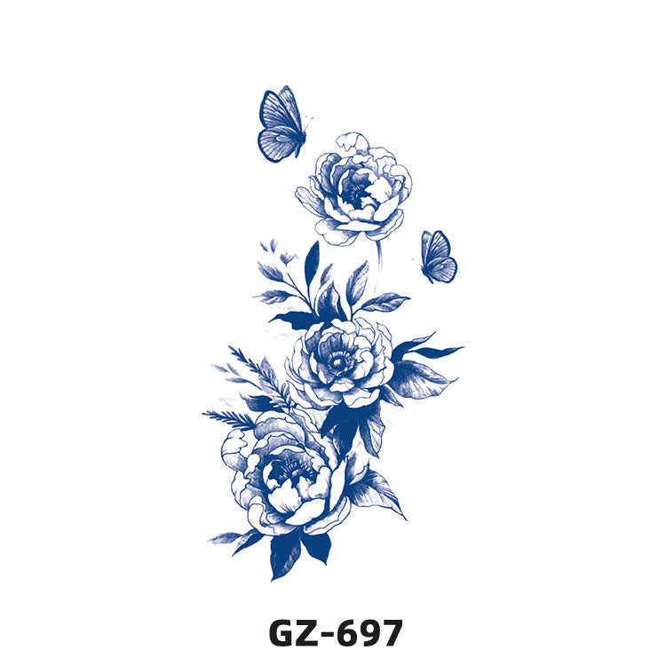 Free shipping Tattoo Herbal Tattoo Sticker Female Semi-Permanent Waterproof and Durable Grass and Wood Internet Celebrity Juice Non-Reflective Simulation Tattoo Sticker Male Advanced