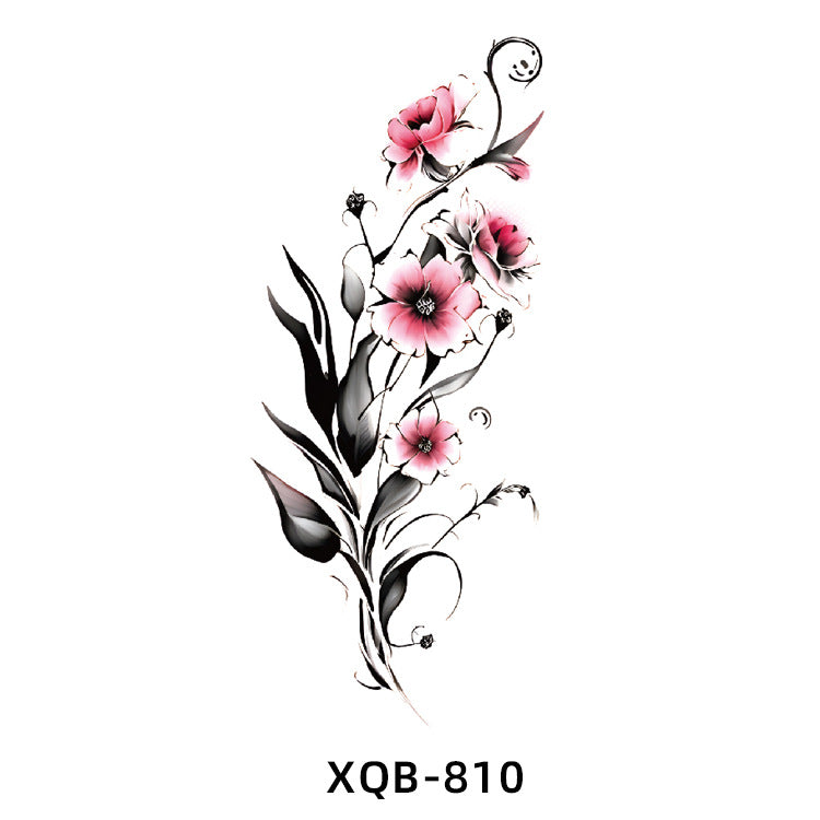 Free shipping Tattoo New Flower Arm Tattoo Sticker Waterproof Men's and Women's Small Arm Tattoo Tattoo Black and White Animal Tattoo Sticker Paper Factory Wholesale