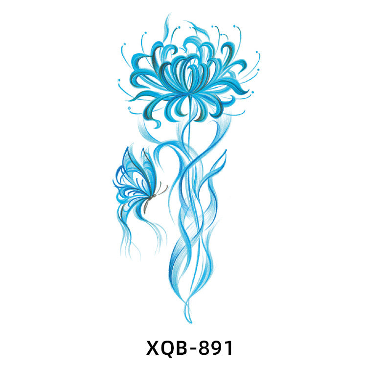 Free shipping Tattoo Small Full Arm Tattoo Sticker Waterproof Sweatproof Half Sleeve Men's and Women's European and American Color Black and White Flower Tattoo Water Transfer Stickers Wholesale
