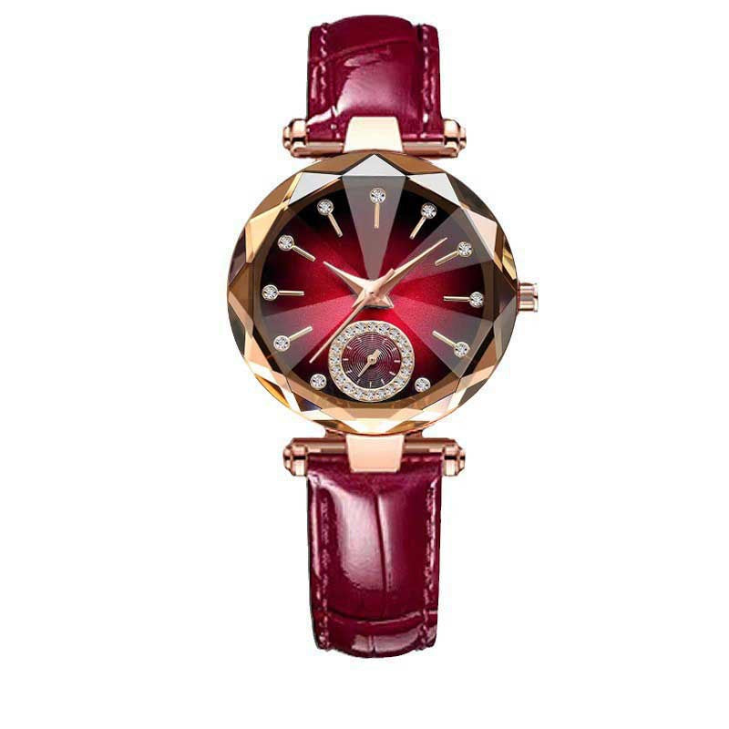 Fashion women's watchTiktok Gift Popular Small Green Watch Belt Fashion Waterproof Women's Light Luxury Quartz Watch Simple Steel Belt Women's Watch