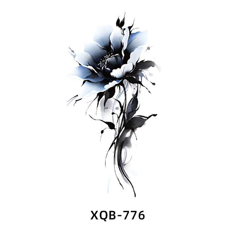 Free shipping Tattoo Factory Wholesale Small Full Arm Flower Tattoo Sticker Half Sleeve Waterproof Big Picture Men and Women Black and White, Colored Animal Tattoo Sticker Paper