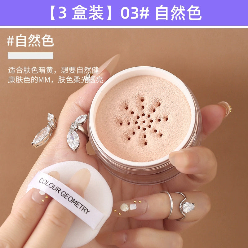 地球同款定妆粉防水防汗隐形遮瑕控油散粉哑光珠光带闪平价彩妆