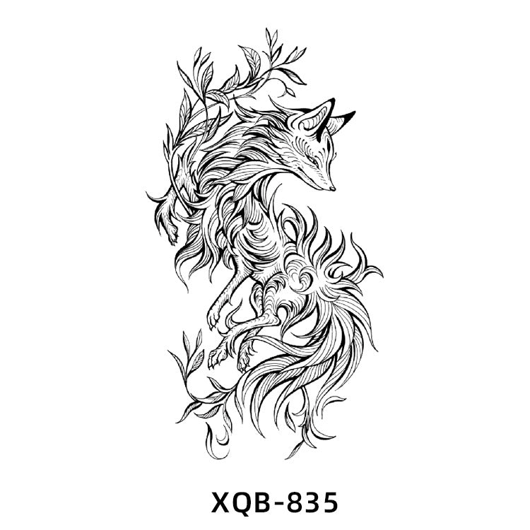 Free shipping Tattoo New Flower Arm Tattoo Sticker Waterproof Men's and Women's Small Arm Tattoo Tattoo Black and White Animal Tattoo Sticker Paper Factory Wholesale