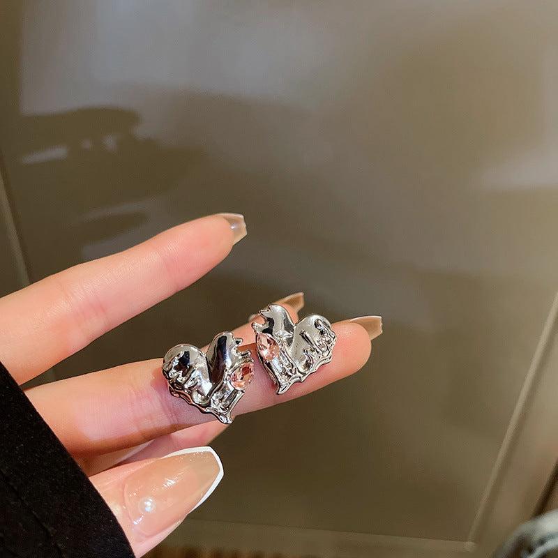 珠宝耳饰 925银针几何耳钉小众设计感耳环金色圈圈中古网红高级感耳饰批发